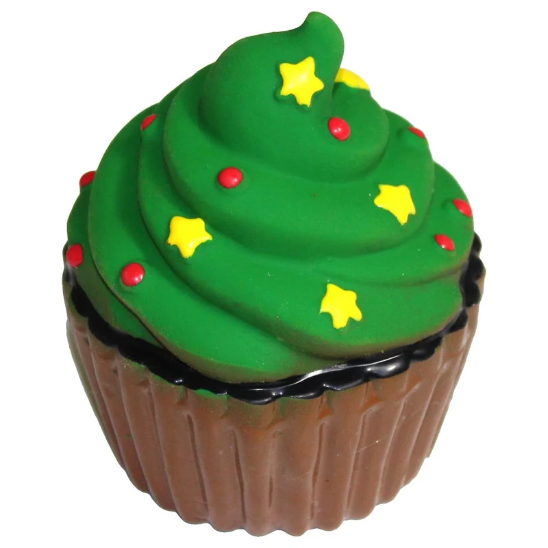 Nobby XMAS Latex Hundespielzeug MUFFIN - quietscht - Apportierspiel Weihnachten