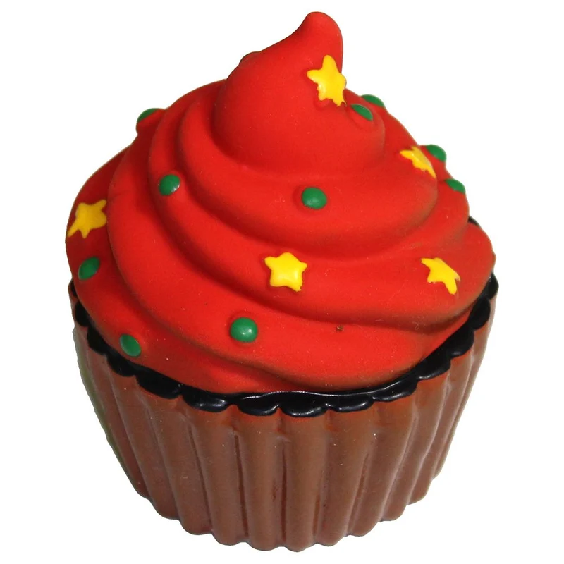 Nobby XMAS Latex Hundespielzeug MUFFIN - quietscht - Apportierspiel Weihnachten