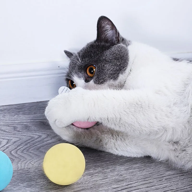 Interaktiver Katzenball mit Musik und LED-Lichtern für Katzen – Spielzeug für Haustiere