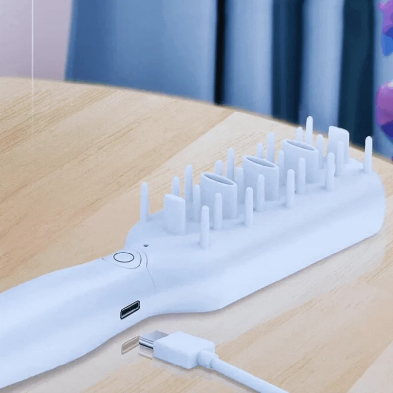 Elektrische Massagebürste für Haustiere mit USB-Aufladung und Fellpflegefunktion