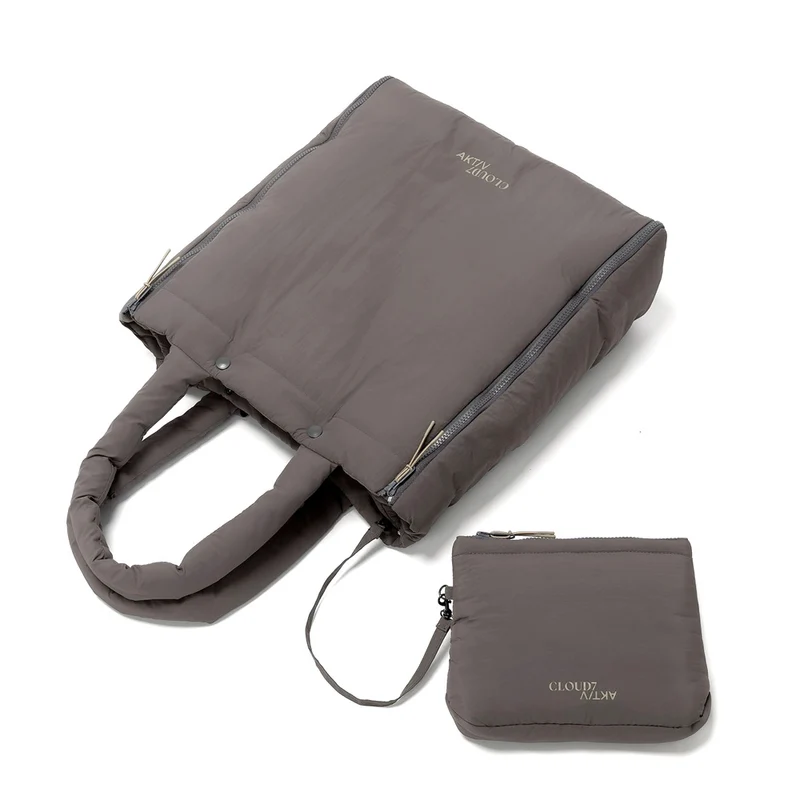 Hundereisebett & Tote Bag AKTIV Puffer Dark Grey/Khaki