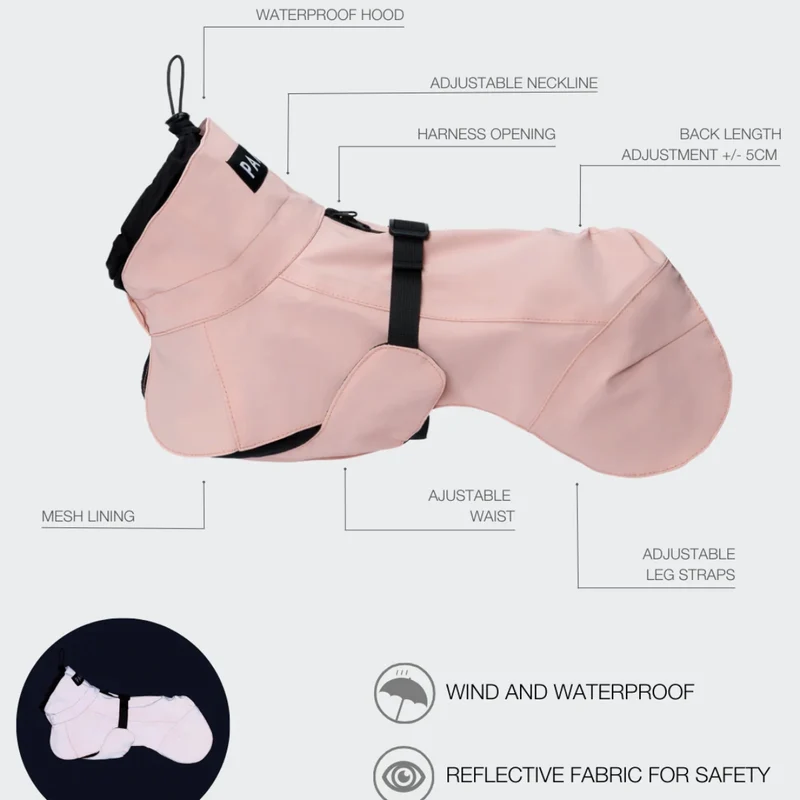 Visibility Hunderegenmantel, Lite Rose