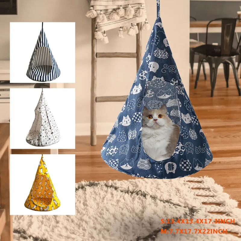 Katzenhängematte im Zelt-Design – Bequeme Schlafhöhle für Katzen