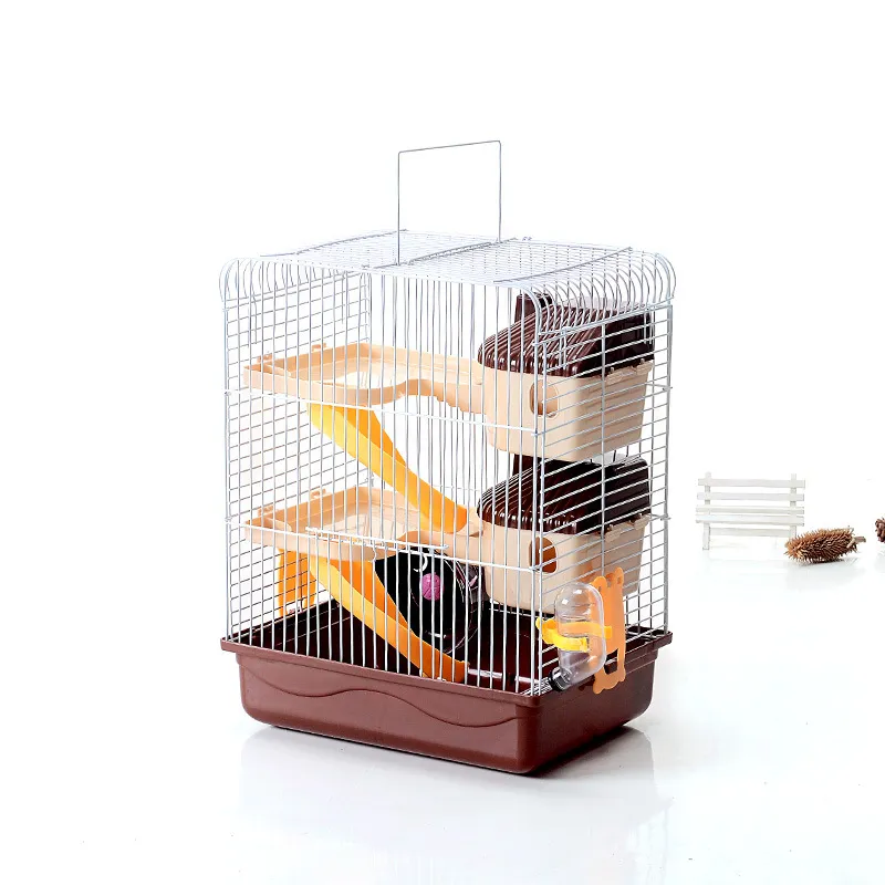 Hamsterkäfig mit Etagen und Trinkflasche – Kompakter Käfig für Nagetiere