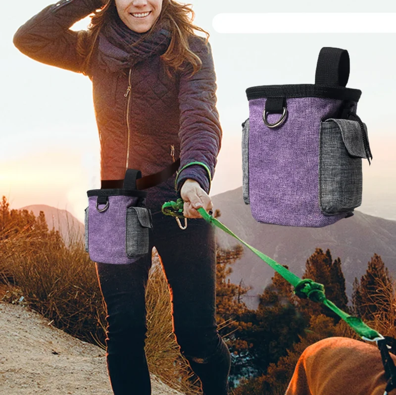 Hundetasche mit Faltbarem Napf – Tragbarer Beutel für Snacks und Zubehör