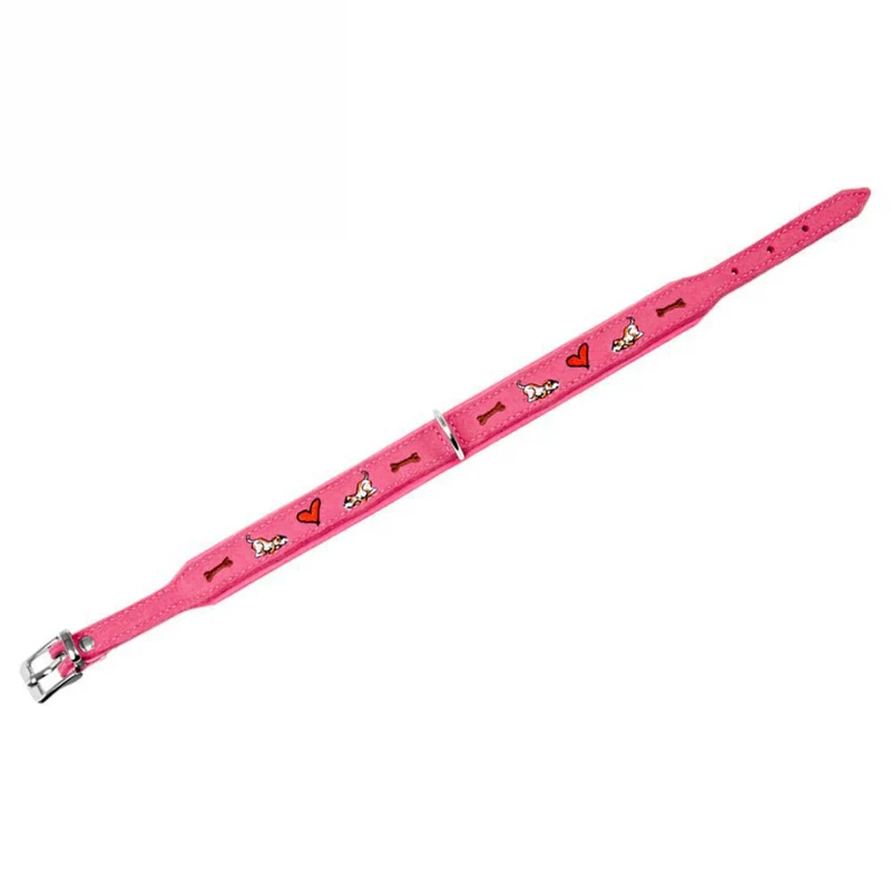 Karlie Leder Halsband - XXS/XS/S/M/L/XL - Vollrindleder mit Filz - Hundehalsband