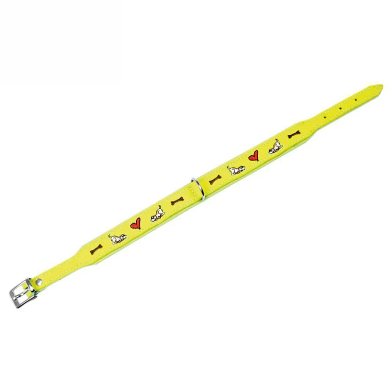 Karlie Leder Halsband - XXS/XS/S/M/L/XL - Vollrindleder mit Filz - Hundehalsband