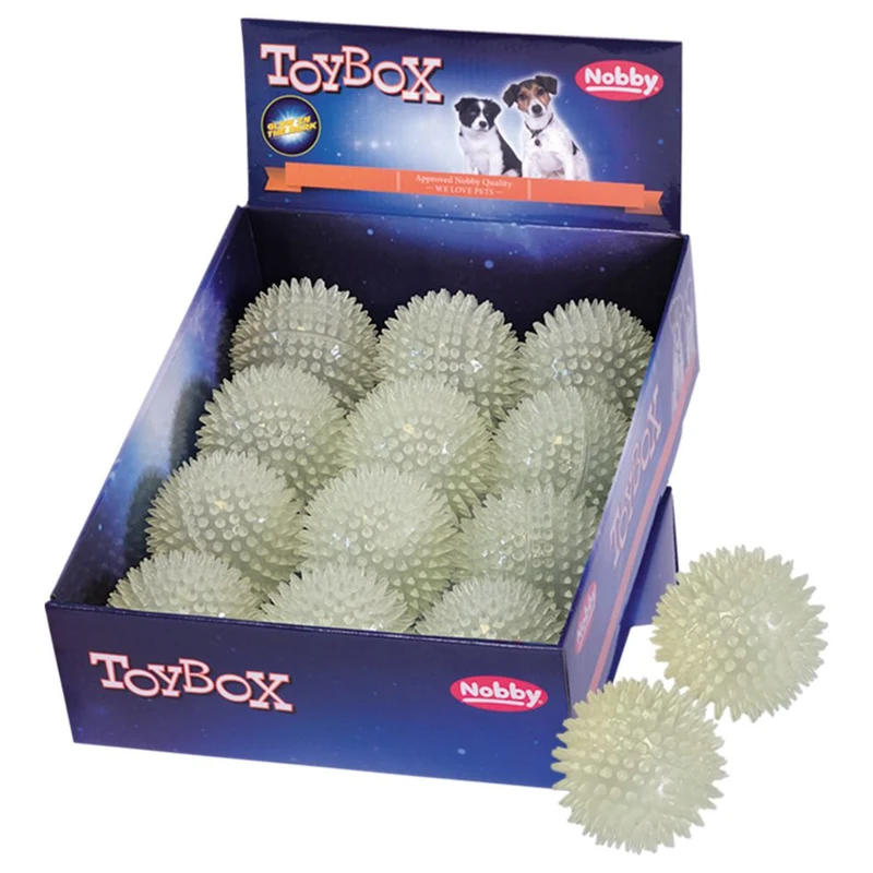 Nobby TPR Noppenball GLOWING - 8,5 cm - Ball Hundespiel Apportierspiel Gummiball
