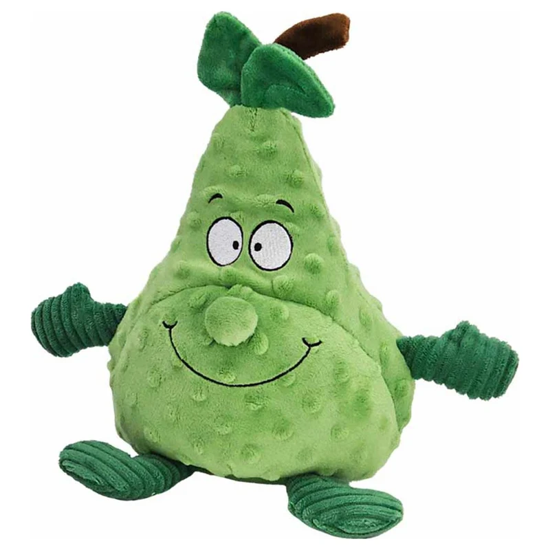 Nobby Plüsch-Hundespielzeug Apfel/Birne/Aubergine - Plüschspielzeug mit Squeaker