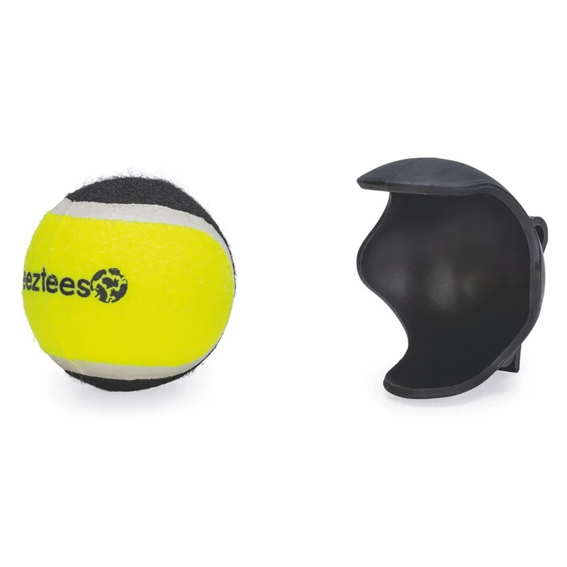 Beeztees Ballhalter inkl. Tennisball - 6,3 cm schwarz/gelb - Apportierspielzeug
