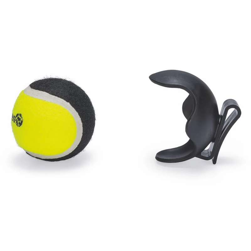 Beeztees Ballhalter inkl. Tennisball - 6,3 cm schwarz/gelb - Apportierspielzeug