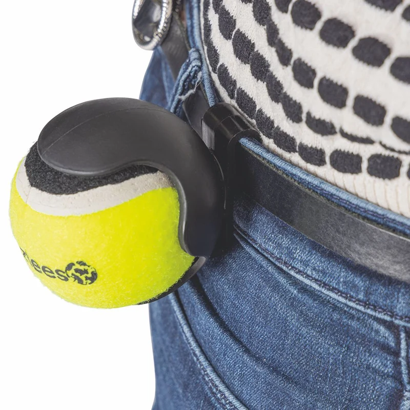 Beeztees Ballhalter inkl. Tennisball - 6,3 cm schwarz/gelb - Apportierspielzeug