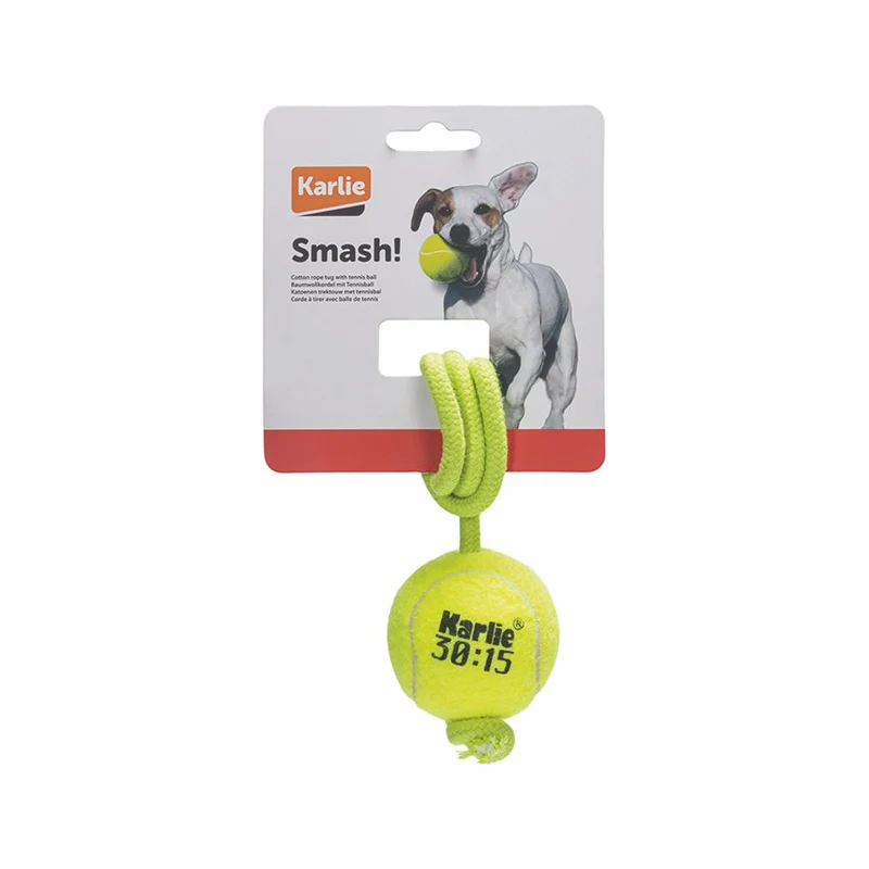 Karlie Tennisball 30:15 mit Wurfschlaufe - M/L - Wurfseil Apportierspiel Ball