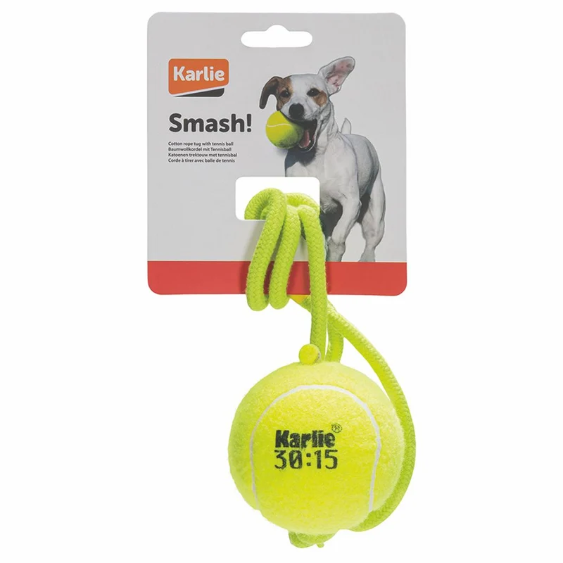 Karlie Tennisball 30:15 mit Wurfschlaufe - M/L - Wurfseil Apportierspiel Ball