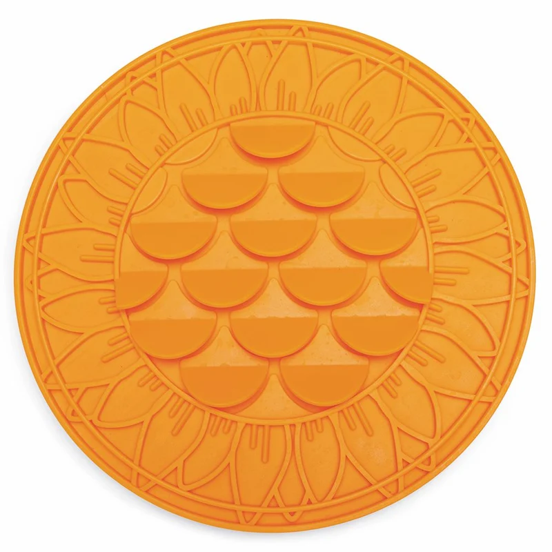 Beeztees Silikon Leckmatte Sonnenblume - Hund - Schleckmatte Anti-Schlingmatte