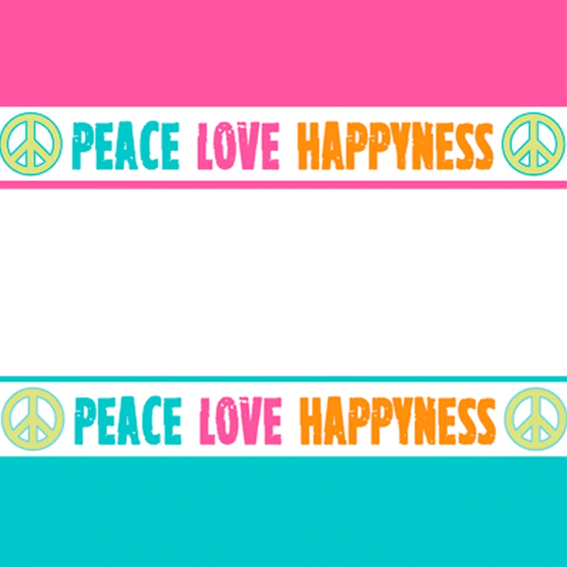 Hundehalsband „Peace Love Happyness“, Türkis