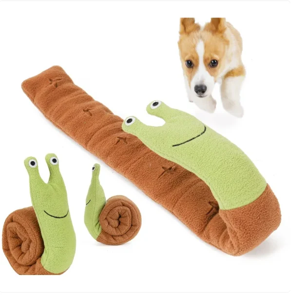 Plüsch Hundespielzeug In Schneckenform Mit Knistereffekt und Quietscher