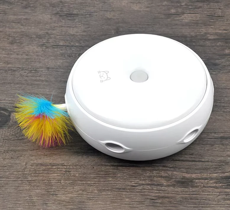 Interaktives Katzenspielzeug – Automatisches Spielzeug Mit Regenbogen-Puschelfeder