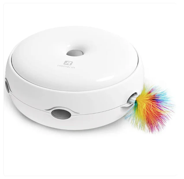Interaktives Katzenspielzeug – Automatisches Spielzeug Mit Regenbogen-Puschelfeder