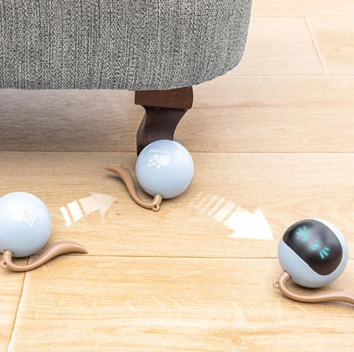 Interaktives Katzen-Spielzeug mit LED-Lichtern – Kugelförmiges Spielzeug für Katzen
