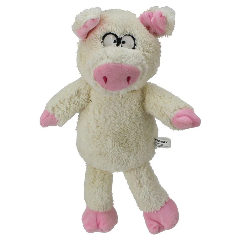 PetSport Plüsch Hundespielzeug Schwein Kuscheltier mit Squeaker Welpen Spielzeug