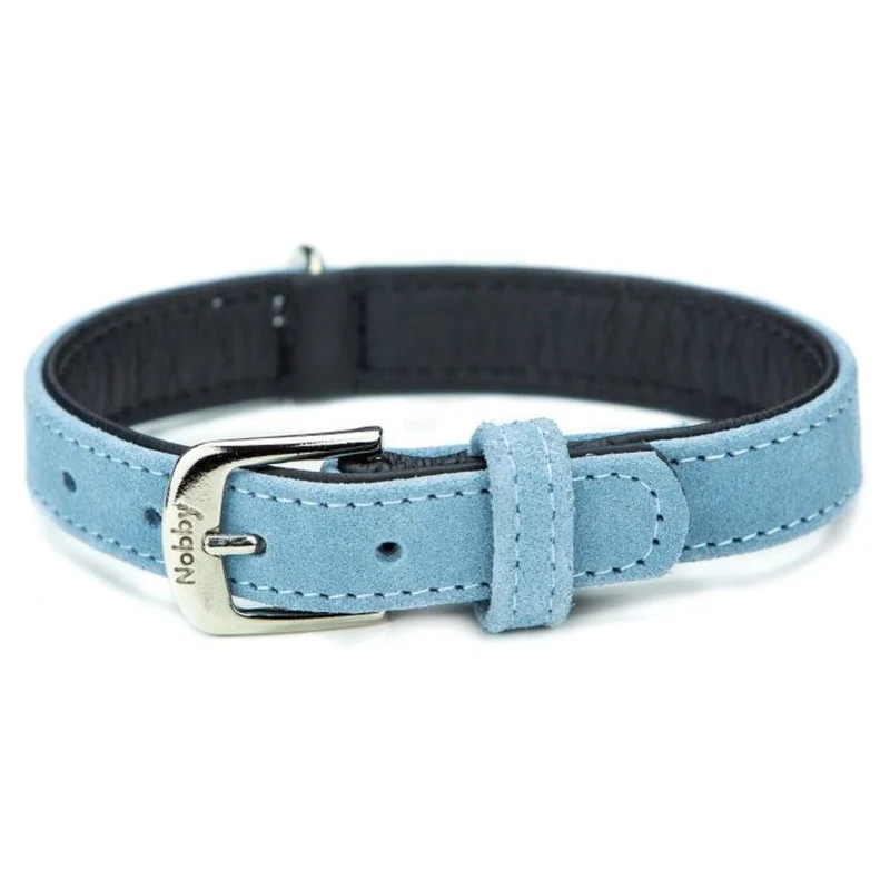 Nobby Leder Halsband VELOURS 26 - 61 cm lang - Nappaleder Hundehalsband Hund