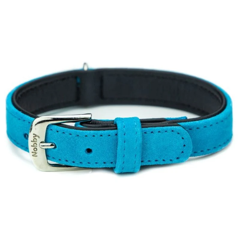 Nobby Leder Halsband VELOURS 26 - 61 cm lang - Nappaleder Hundehalsband Hund