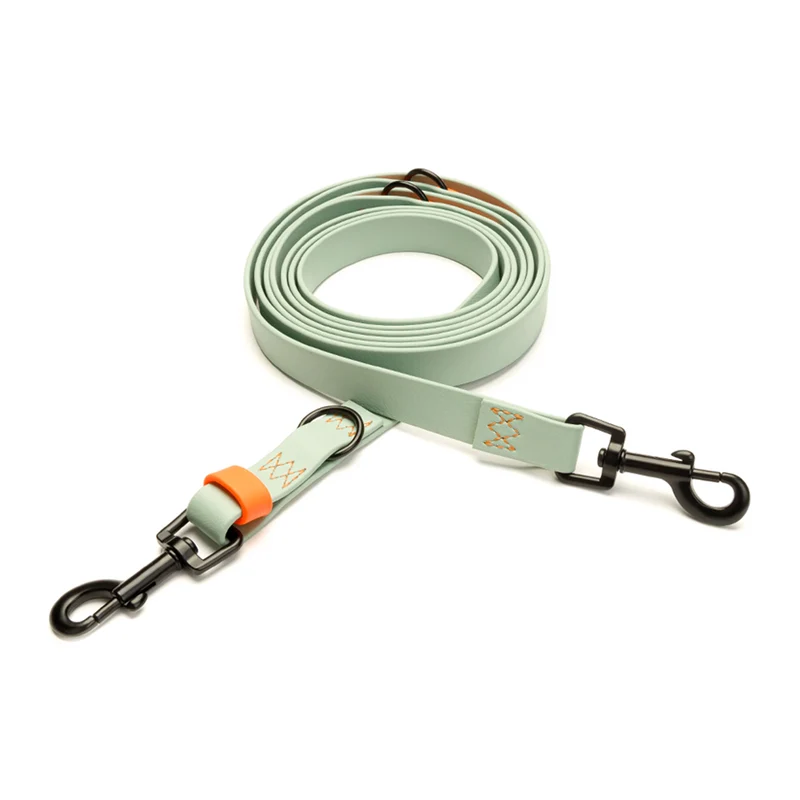 Hundeleine BioThane Ipanema, Mint - Neon Orange