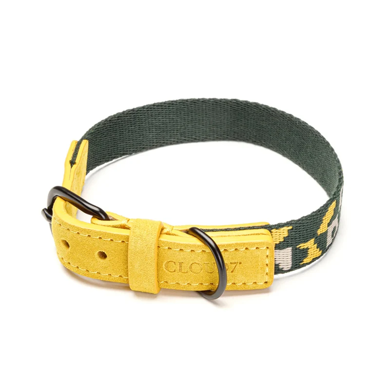 Hundehalsband Maksimir Park, Green/Yellow