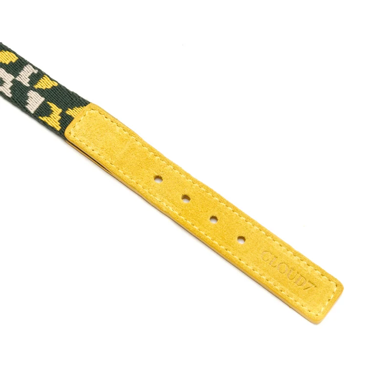 Hundehalsband Maksimir Park, Green/Yellow