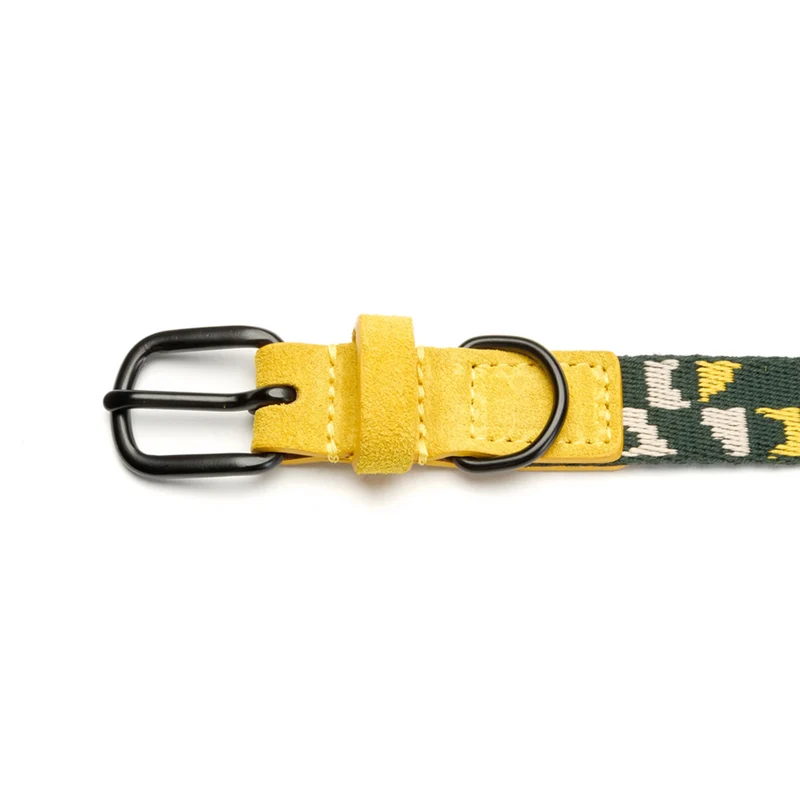 Hundehalsband Maksimir Park, Green/Yellow