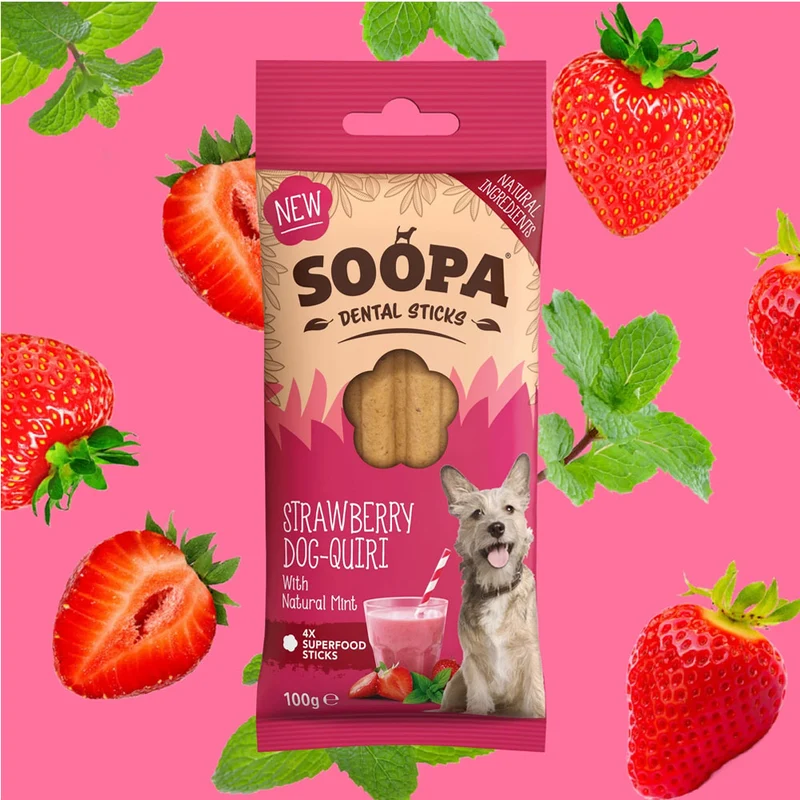 Dental Sticks, Strawberry Dog-Quiri