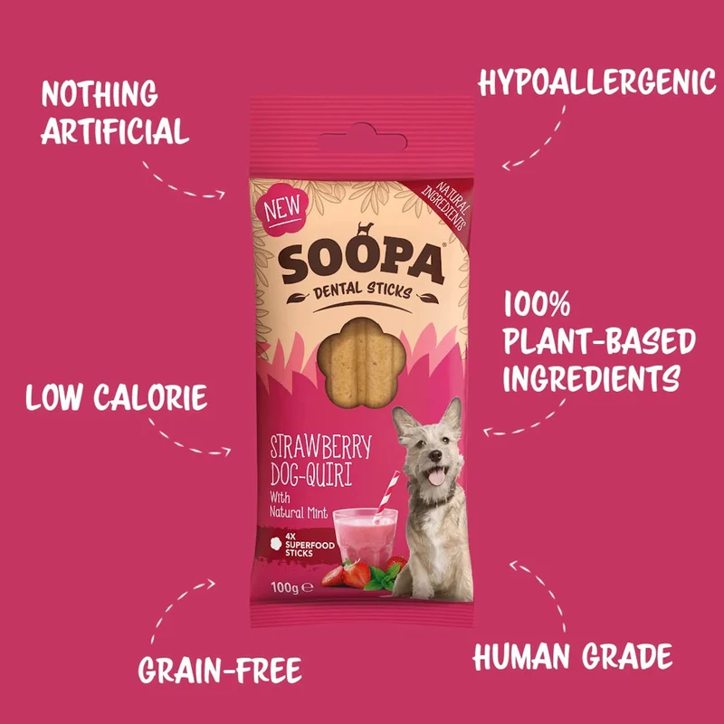Dental Sticks, Strawberry Dog-Quiri