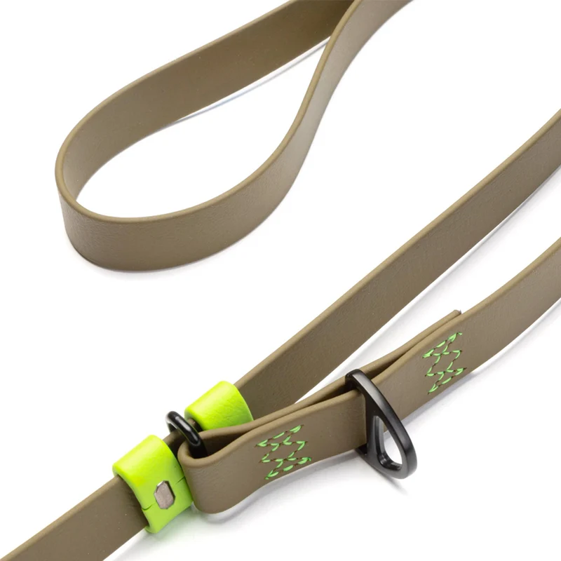 Freihandleine BioThane Ipanema, Olive-Neon Green