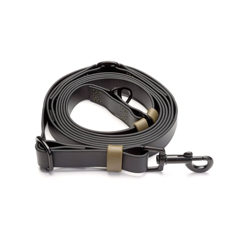 Freihandleine BioThane Ipanema, Black-Olive