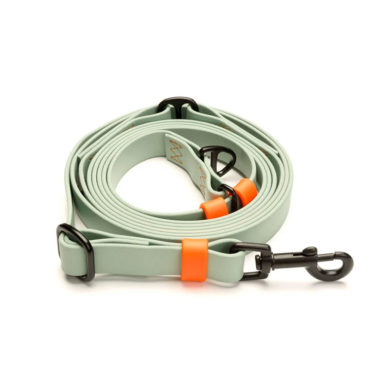Freihandleine BioThane Ipanema, Mint - Neon Orange