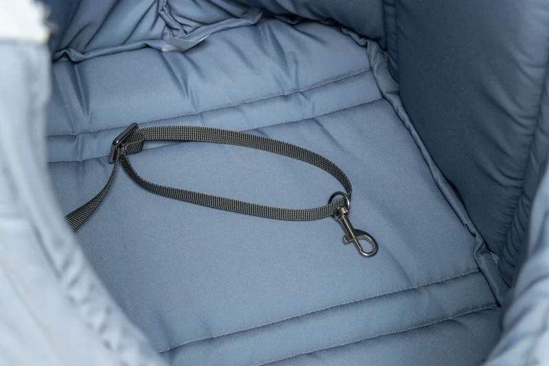 Gepolsterte Schultertasche Victoria für Hunde und Katzen, pastellfarben mit hellem Reißverschluss