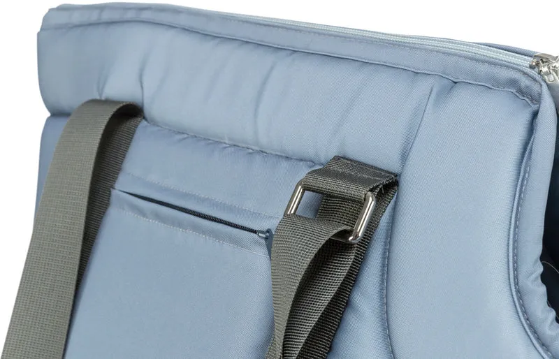 Gepolsterte Schultertasche Victoria für Hunde und Katzen, pastellfarben mit hellem Reißverschluss