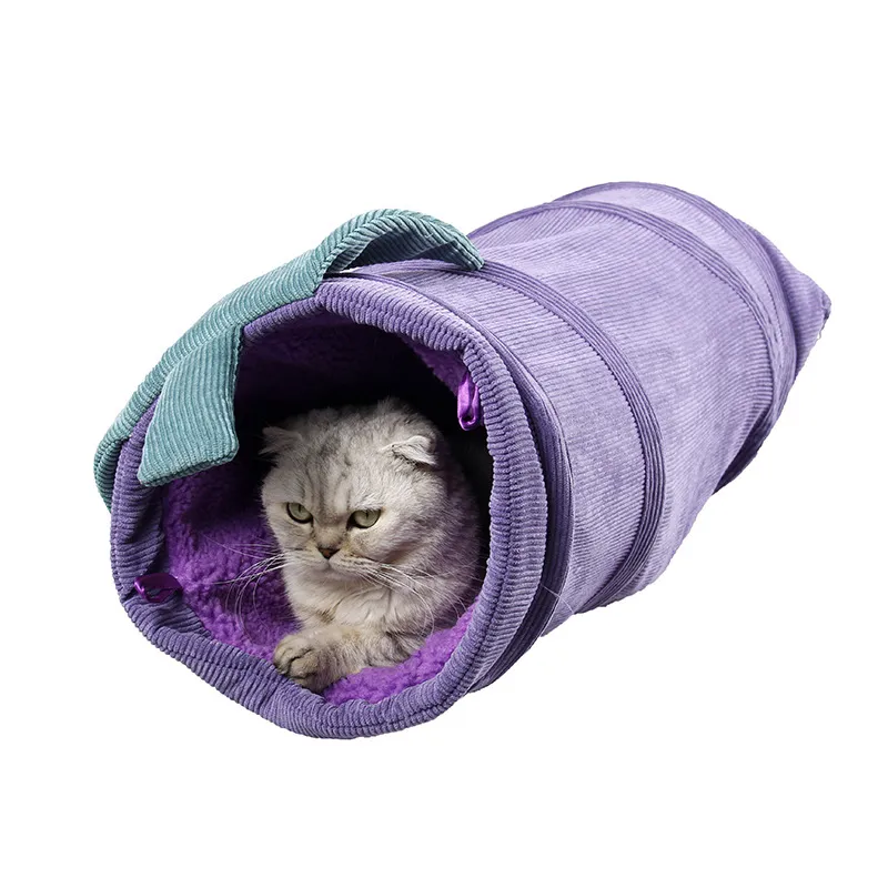 Katzen Tunnel in Blumenform – Weicher Spieltunnel für Katzen
