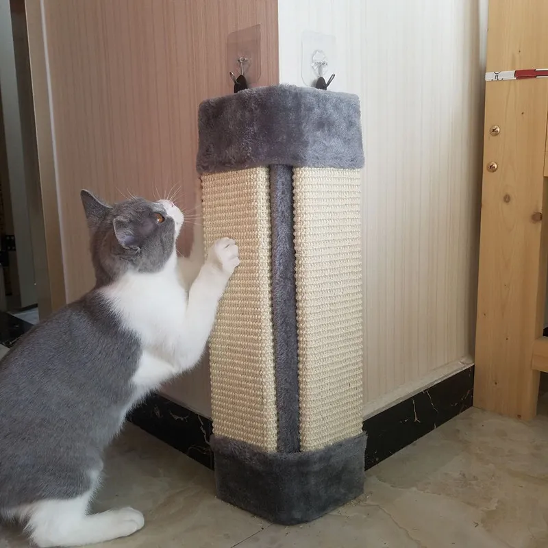 Katzen Kratzbrett mit Weichem Bezug – Kratzmatte für Wandbefestigung