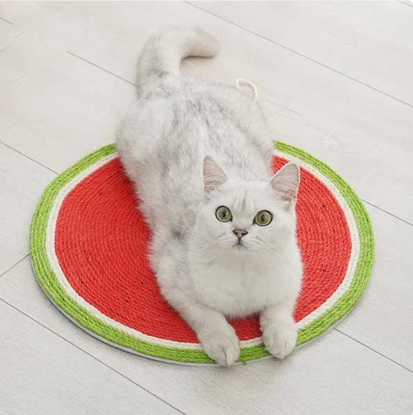 Katzen Kratzmatte In Fruchtform – Wassermelon und Karotten Design