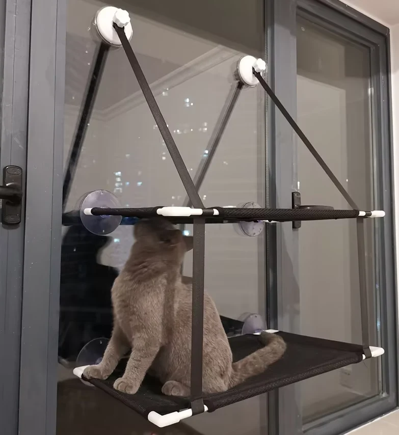 Katzen Fensterliege – Platzsparend und Stabil mit Saugfüßen