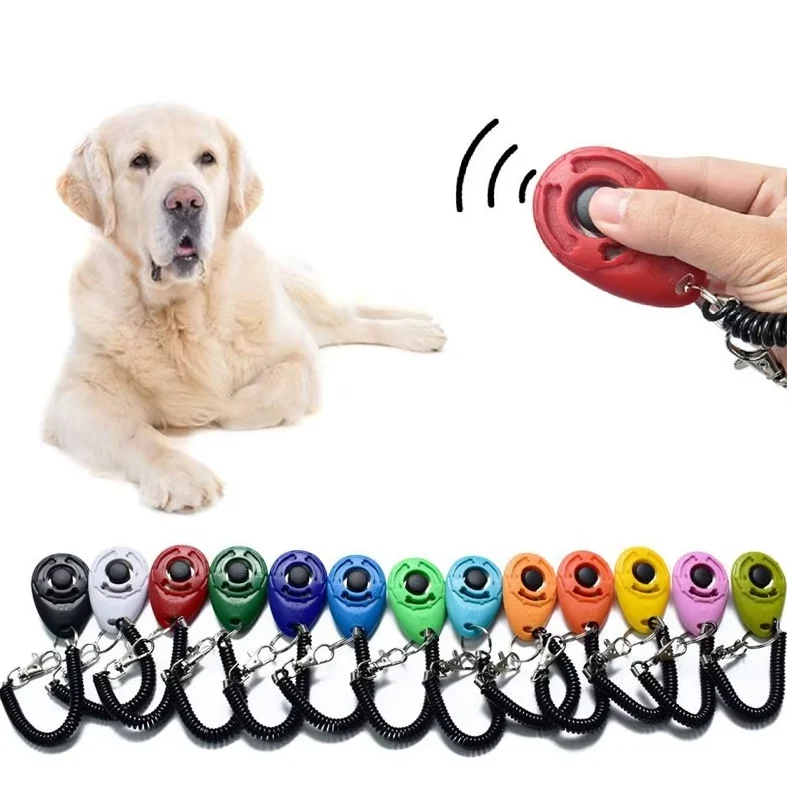 Hundetrainer Clicker – Ergonomischer Klicker mit Spirale und Karabinerhaken