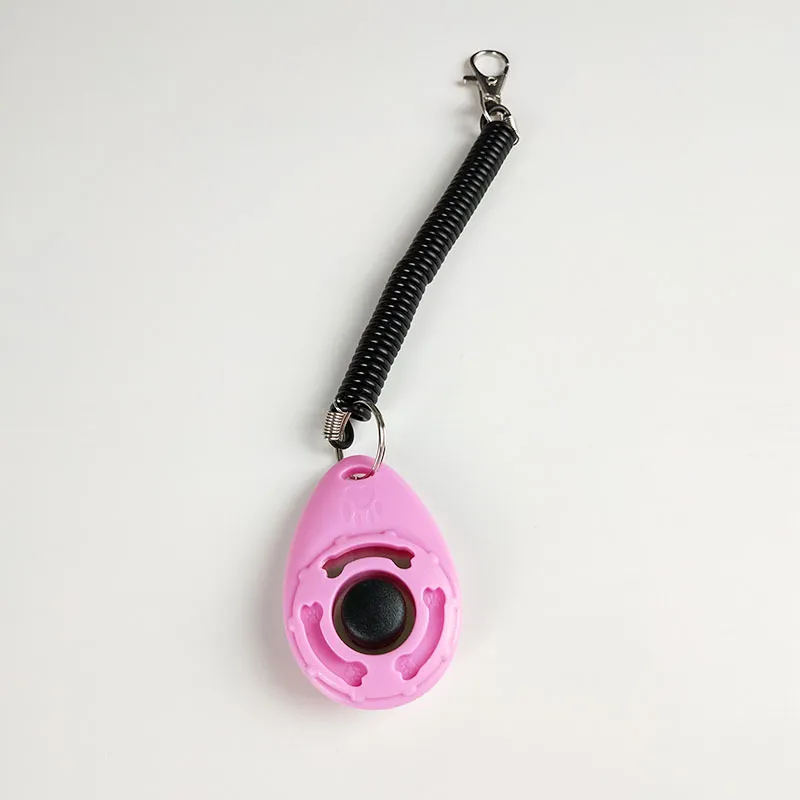 Hundetrainer Clicker – Ergonomischer Klicker mit Spirale und Karabinerhaken