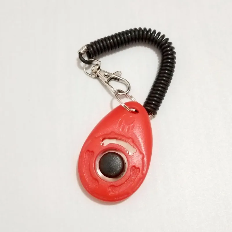 Hundetrainer Clicker – Ergonomischer Klicker mit Spirale und Karabinerhaken