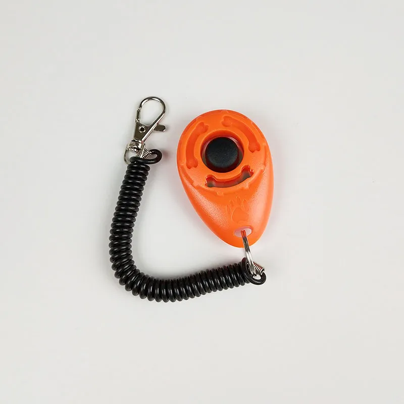 Hundetrainer Clicker – Ergonomischer Klicker mit Spirale und Karabinerhaken