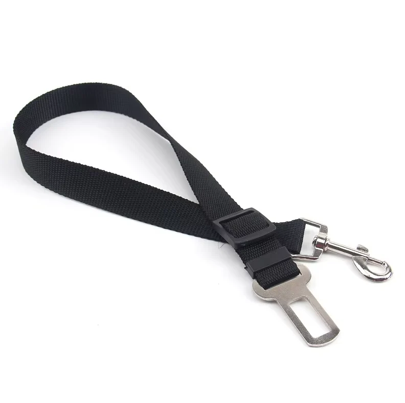 Sicherheitsgurt für Hunde im Auto – Verstellbare Hundeleine mit Karabiner In Schwarz