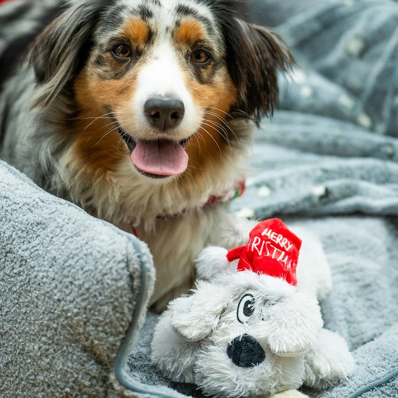 Nobby XMAS Plüsch-Hundespielzeug Hund SCHLAPPI - 28+42 cm Plüschtier Kuscheltier