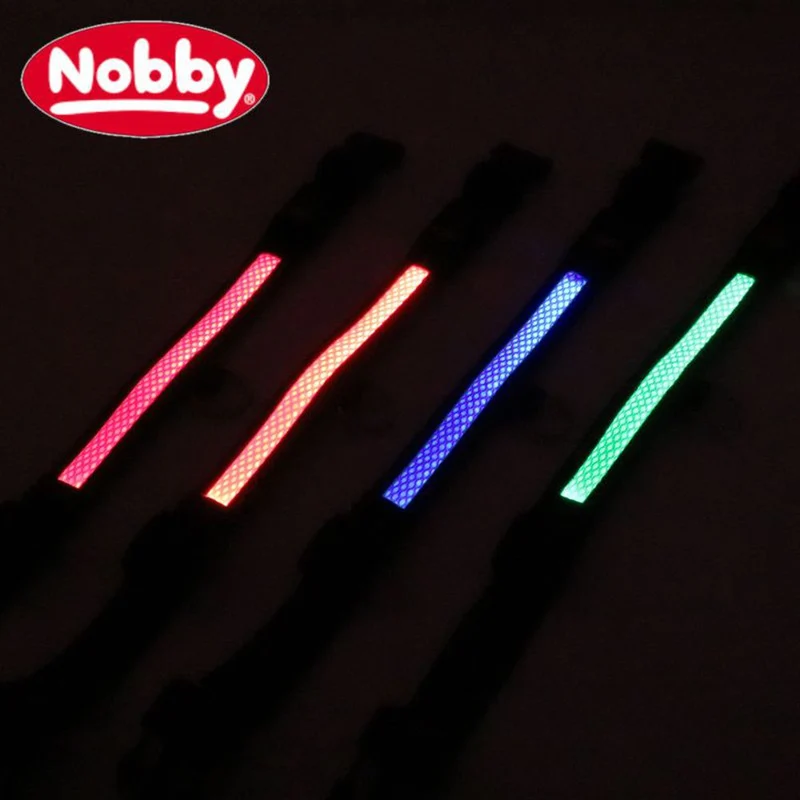 Nobby Sicherheitshalsband FLASH MESH - S/M/L - Leuchthalsband LED Halsband Hund