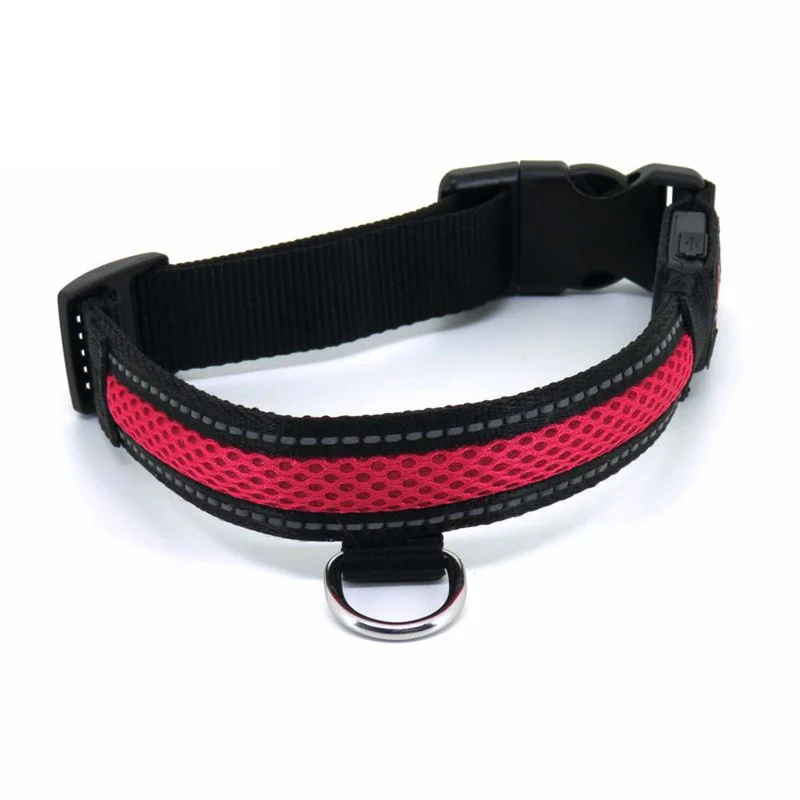 Nobby Sicherheitshalsband FLASH MESH - S/M/L - Leuchthalsband LED Halsband Hund